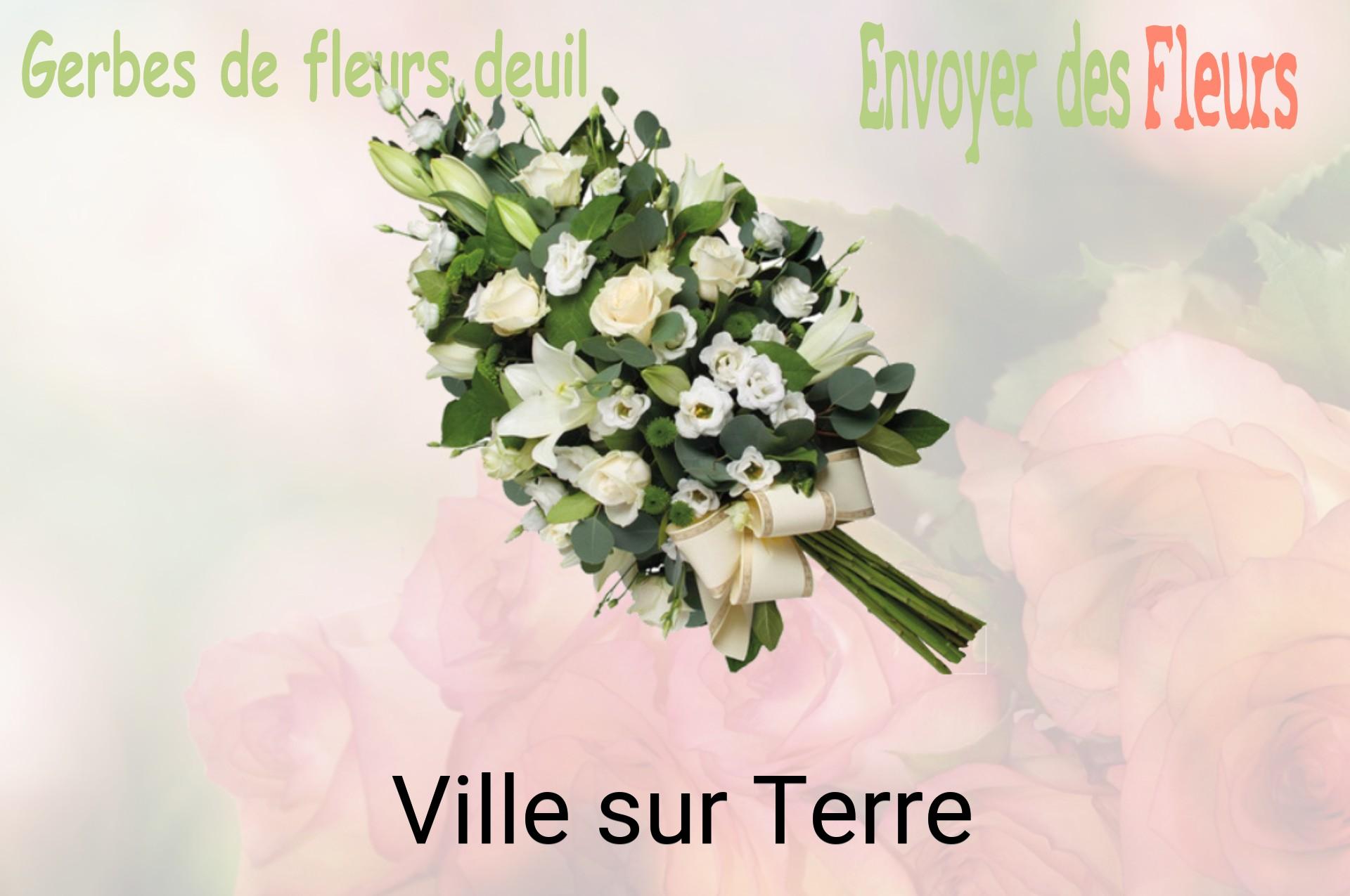 Gerbe de fleurs de deuil livrée à Ville-sur-Terre